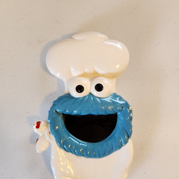 Vintage 1980s Ceramic Sesame Street Cookie Monster Trinket Soap Dish Platter 80s - Picture 4 of 7